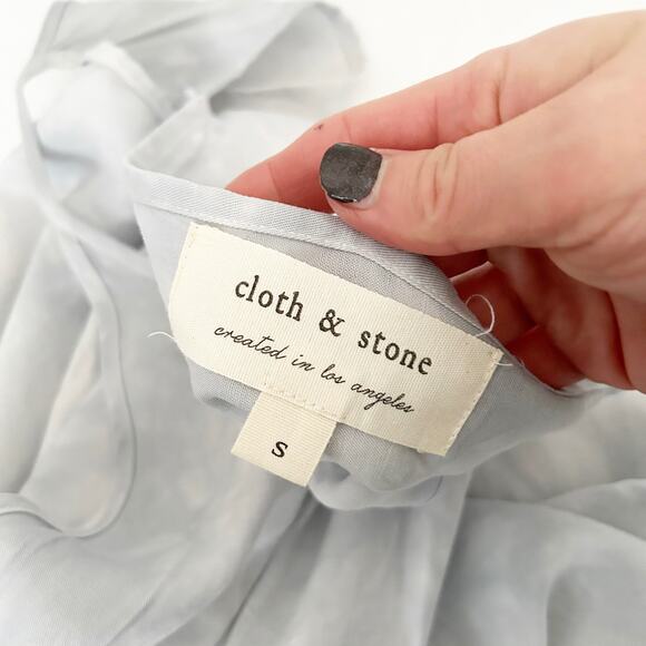 Cloth & Stone Gray White Tencel Jumpsuit Sz S - Picture 2 of 8